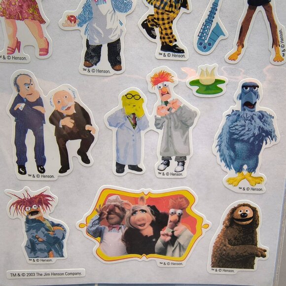 Rare Purple Peach 2003 Muppets Stickers UK - Sam Eagle Pepe Waldorf Statler - Picture 4 of 5